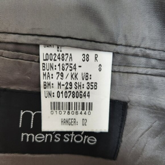 Chaps Ralph Lauren Fine Wool Blazer 38R Gray Sport Coat Jacket - Picture 13 of 15